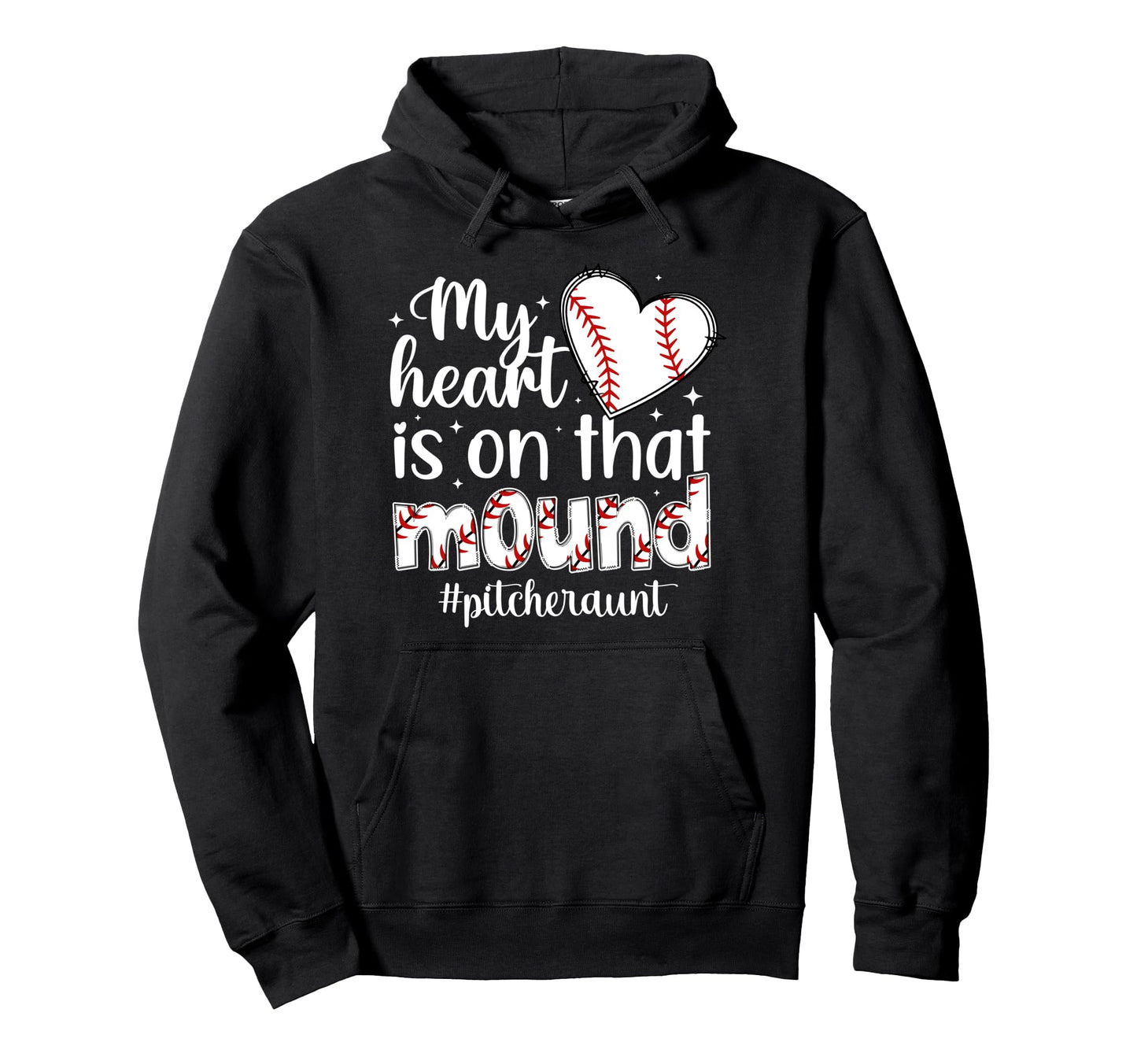 Proud Baseball Pitcher Aunt Baseball Hoodie - Unique Graphic Men Women - T-Shirt, Sweatshirt, Hoodie