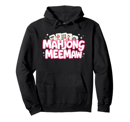 Mahjong Meemaw Grandma Mom Mother Hoodie - Aesthetic Graphic for Adults - T-Shirt, Sweatshirt, Hoodie