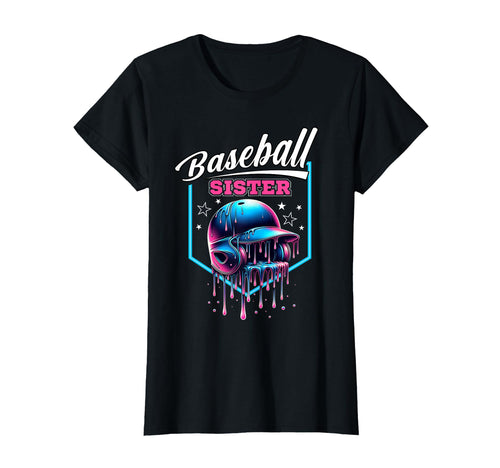 Baseball Sister Baseball Drip Ice Cream T-Shirt - Trendy Graphic Unisex - T-Shirt, Sweatshirt, Hoodie