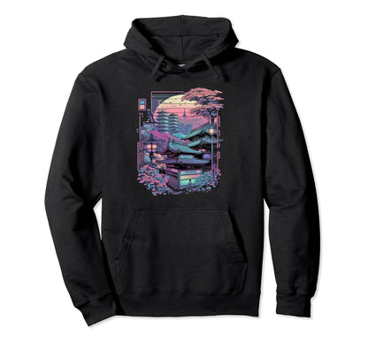 Aesthetic Vaporwave Japan Futurism Hoodie - Trendy Graphic for Adults - T-Shirt, Sweatshirt, Hoodie