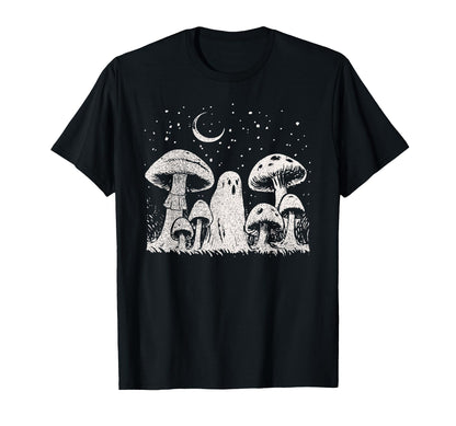 Halloween Mushroom Ghost Grunge 90 T-Shirt - Custom Art Print for Adults - T-Shirt, Sweatshirt, Hoodie