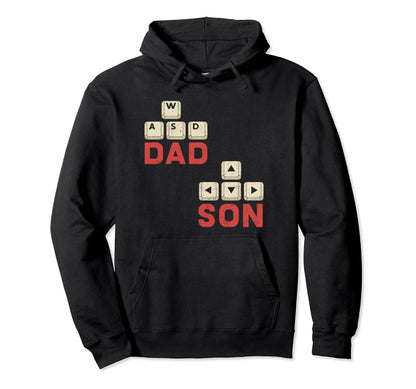 Dad And Son Gamers Wasd Arrow Keys Hoodie - Streetwear Style for Adults - T-Shirt, Sweatshirt, Hoodie