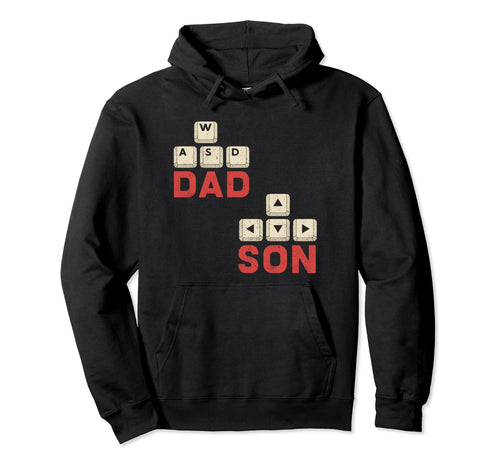 Dad And Son Gamers Wasd Arrow Keys Hoodie - Streetwear Style for Adults - T-Shirt, Sweatshirt, Hoodie