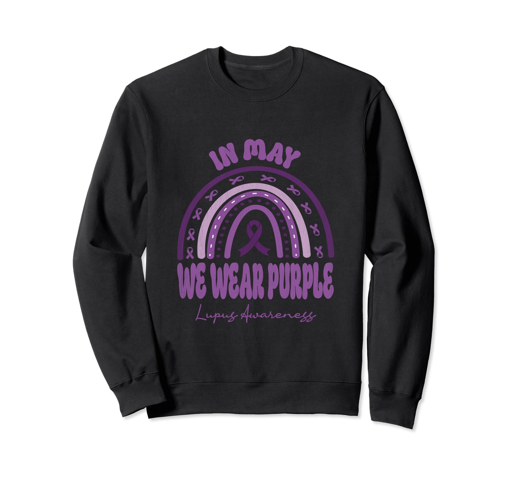 May We Wear Purple Lupus Awareness Sweatshirt - Minimalist Print Men Women - T-Shirt, Sweatshirt, Hoodie