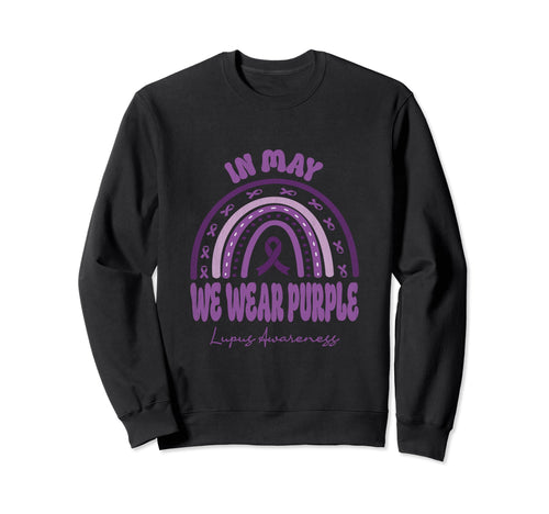May We Wear Purple Lupus Awareness Sweatshirt - Minimalist Print Men Women - T-Shirt, Sweatshirt, Hoodie