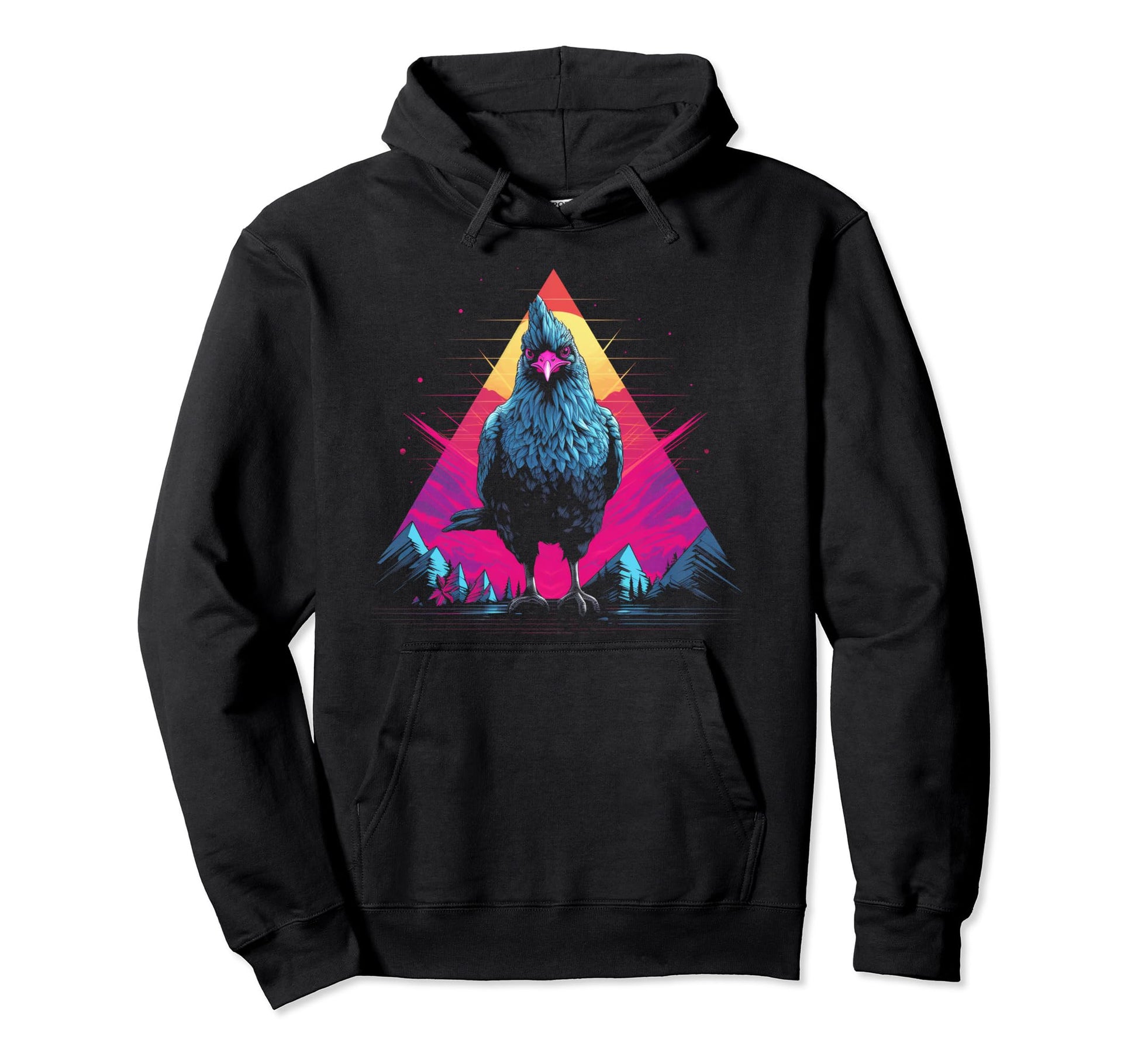 Chicken Vaporwave Retrowave Aesthetic Hoodie - Trendy Graphic Men Women - T-Shirt, Sweatshirt, Hoodie