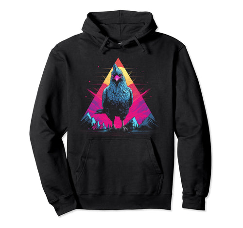 Chicken Vaporwave Retrowave Aesthetic Hoodie - Trendy Graphic Men Women - T-Shirt, Sweatshirt, Hoodie