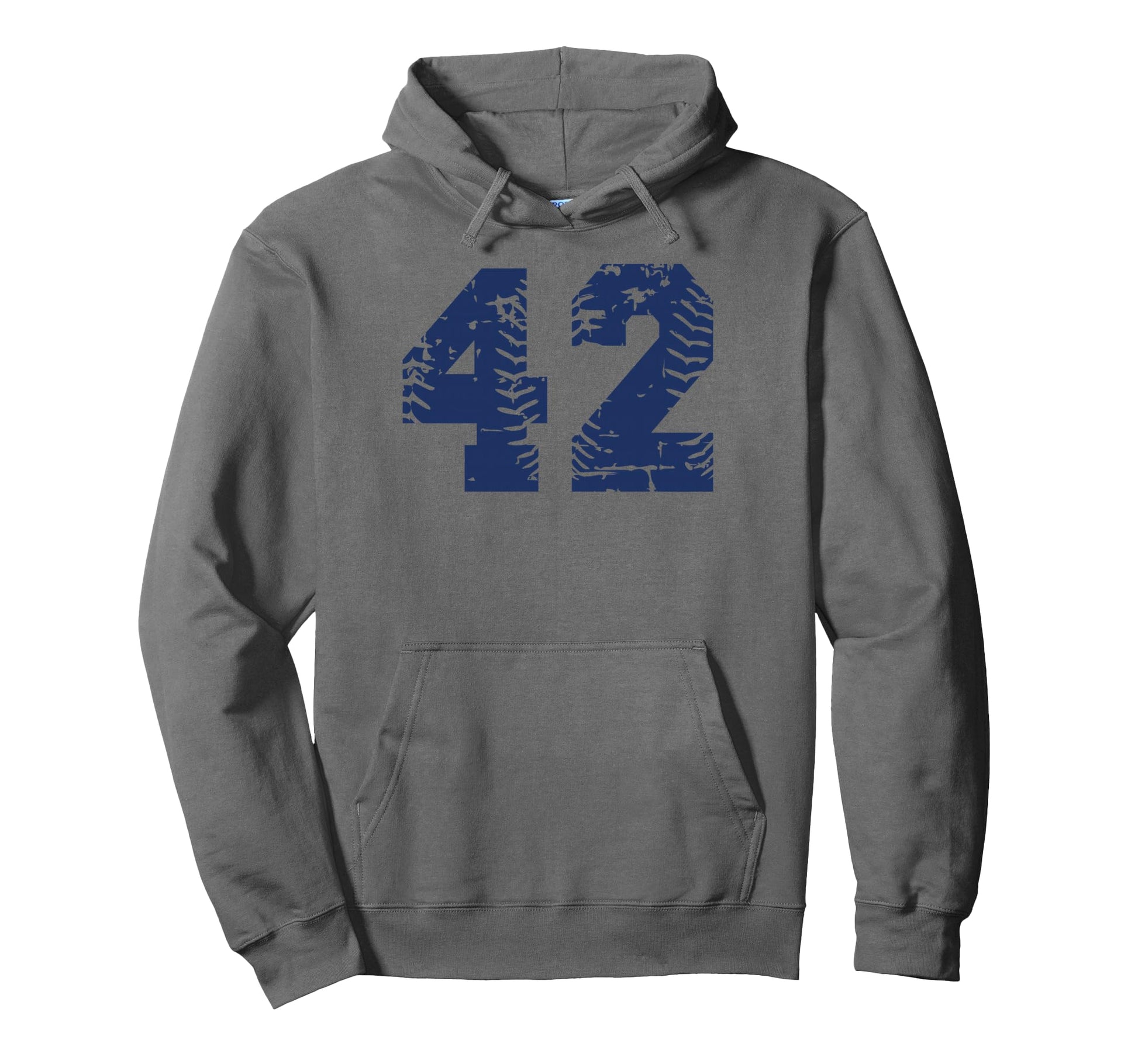 Blue Baseball Softball Number 42 Hoodie - Custom Art Print Unisex - T-Shirt, Sweatshirt, Hoodie