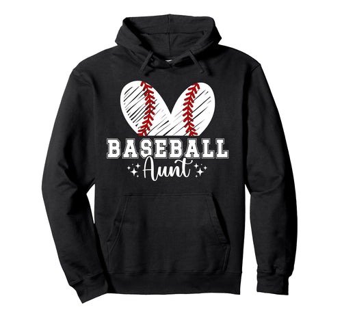 Baseball Aunt Baseball Player Aunt Hoodie - Trendy Graphic Men Women - T-Shirt, Sweatshirt, Hoodie