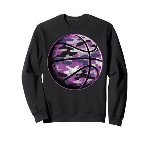 Camouflage Basketball Ball Sweatshirt - Unique Graphic for Adults - T-Shirt, Sweatshirt, Hoodie