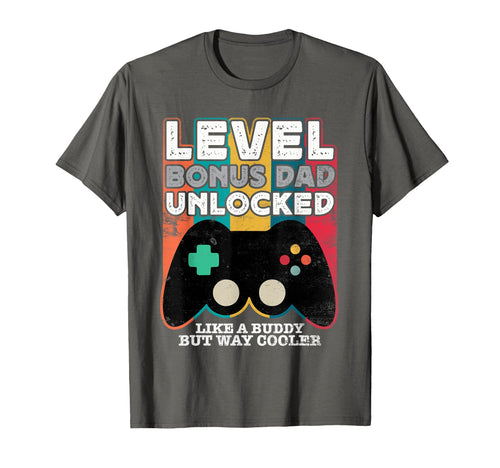 Stepfather Gamer Step Dad Level Unlocked T-Shirt - Custom Art Print Unisex - T-Shirt, Sweatshirt, Hoodie