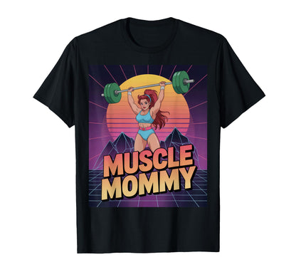 Anime Muscle Mommy Weightlifting T-Shirt - Custom Art Print Men Women - T-Shirt, Sweatshirt, Hoodie