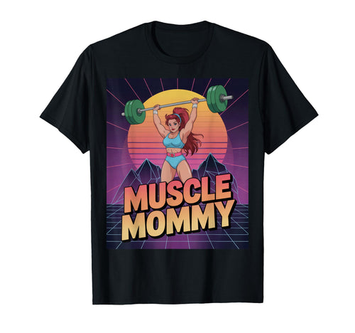 Anime Muscle Mommy Weightlifting T-Shirt - Custom Art Print Men Women - T-Shirt, Sweatshirt, Hoodie