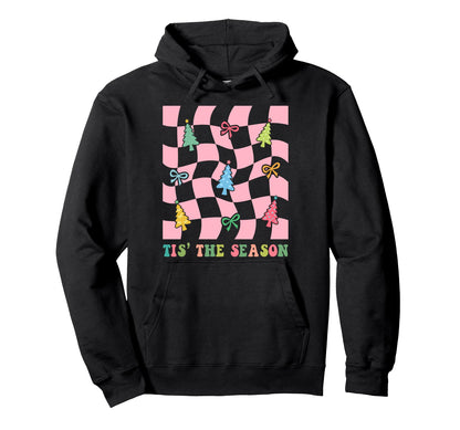 Boho Trees Bow Ribbons Checkered Hoodie - Unique Graphic Men Women - T-Shirt, Sweatshirt, Hoodie