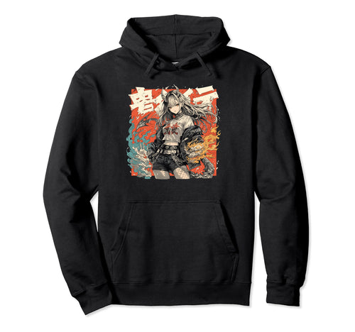 Goth Grunge Demon Anime Waifu Horror Hoodie - Fun Novelty Design Unisex - T-Shirt, Sweatshirt, Hoodie