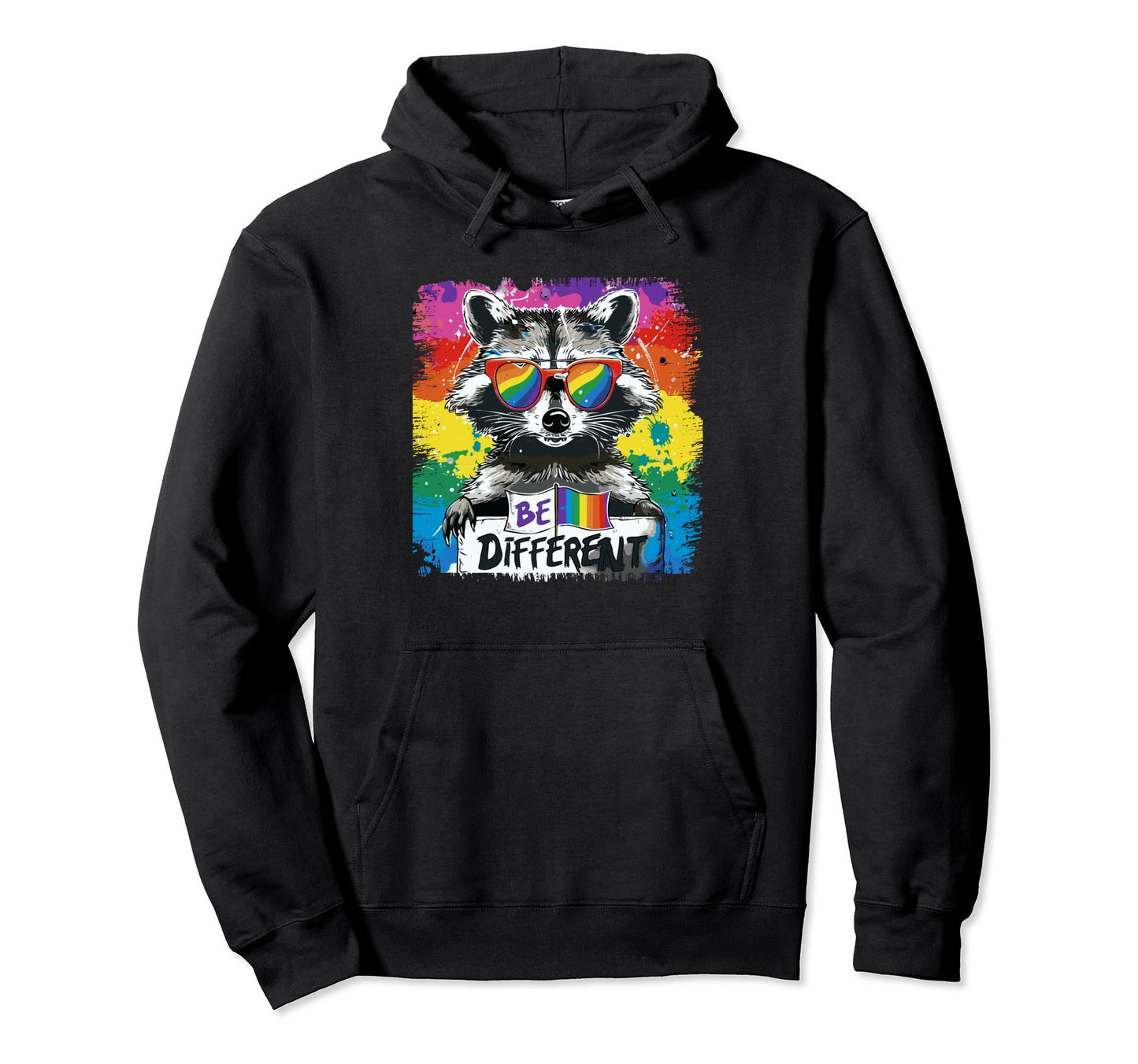 Funny Raccoon Love Sunglasses Summer Gift Hoodie - Graphic Print Men Women - T-Shirt, Sweatshirt, Hoodie