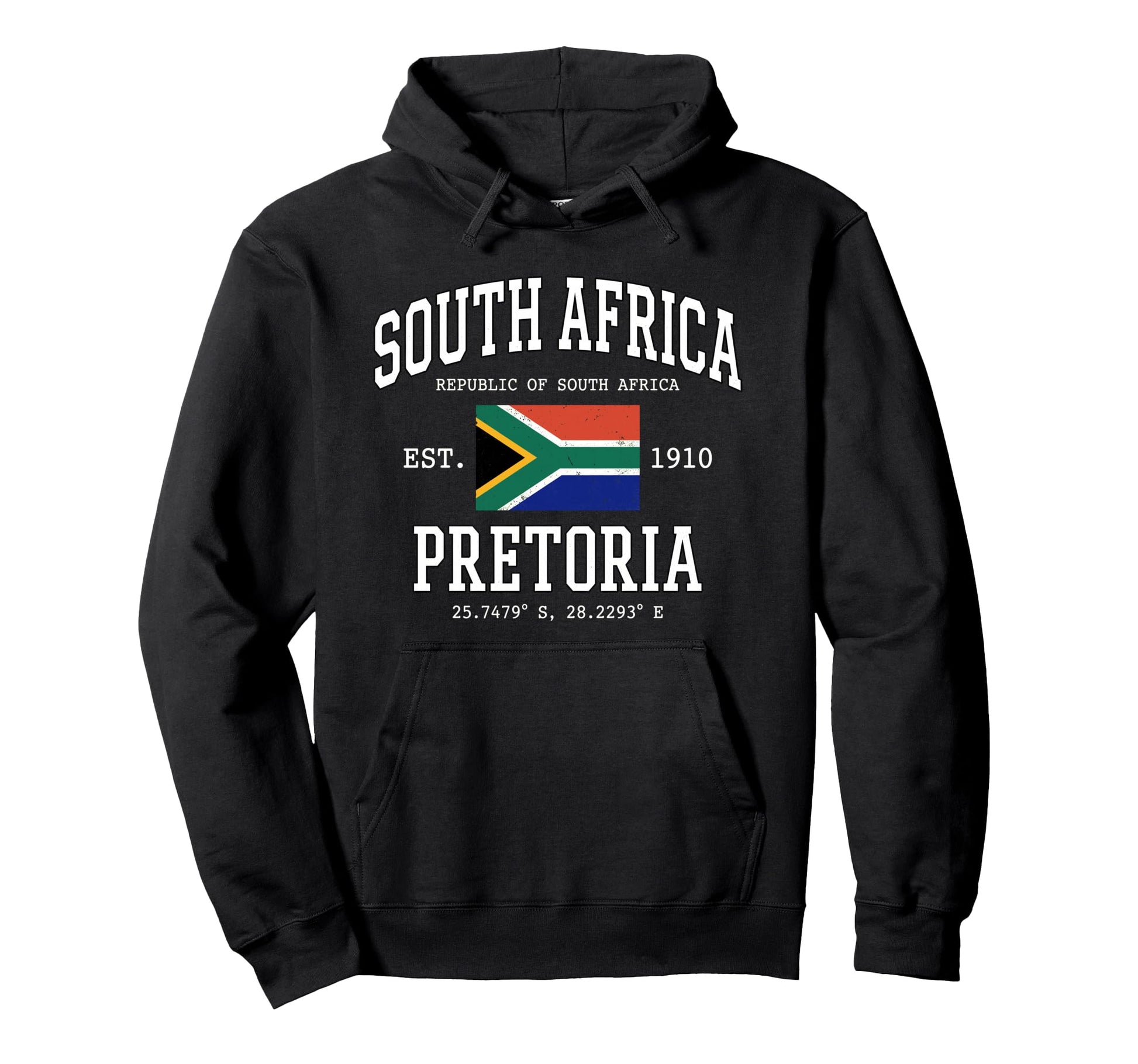 South Africa Pretoria National Flag Hoodie - Streetwear Style Unisex - T-Shirt, Sweatshirt, Hoodie