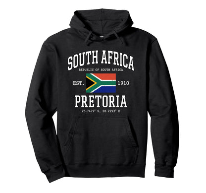 South Africa Pretoria National Flag Hoodie - Streetwear Style Unisex - T-Shirt, Sweatshirt, Hoodie