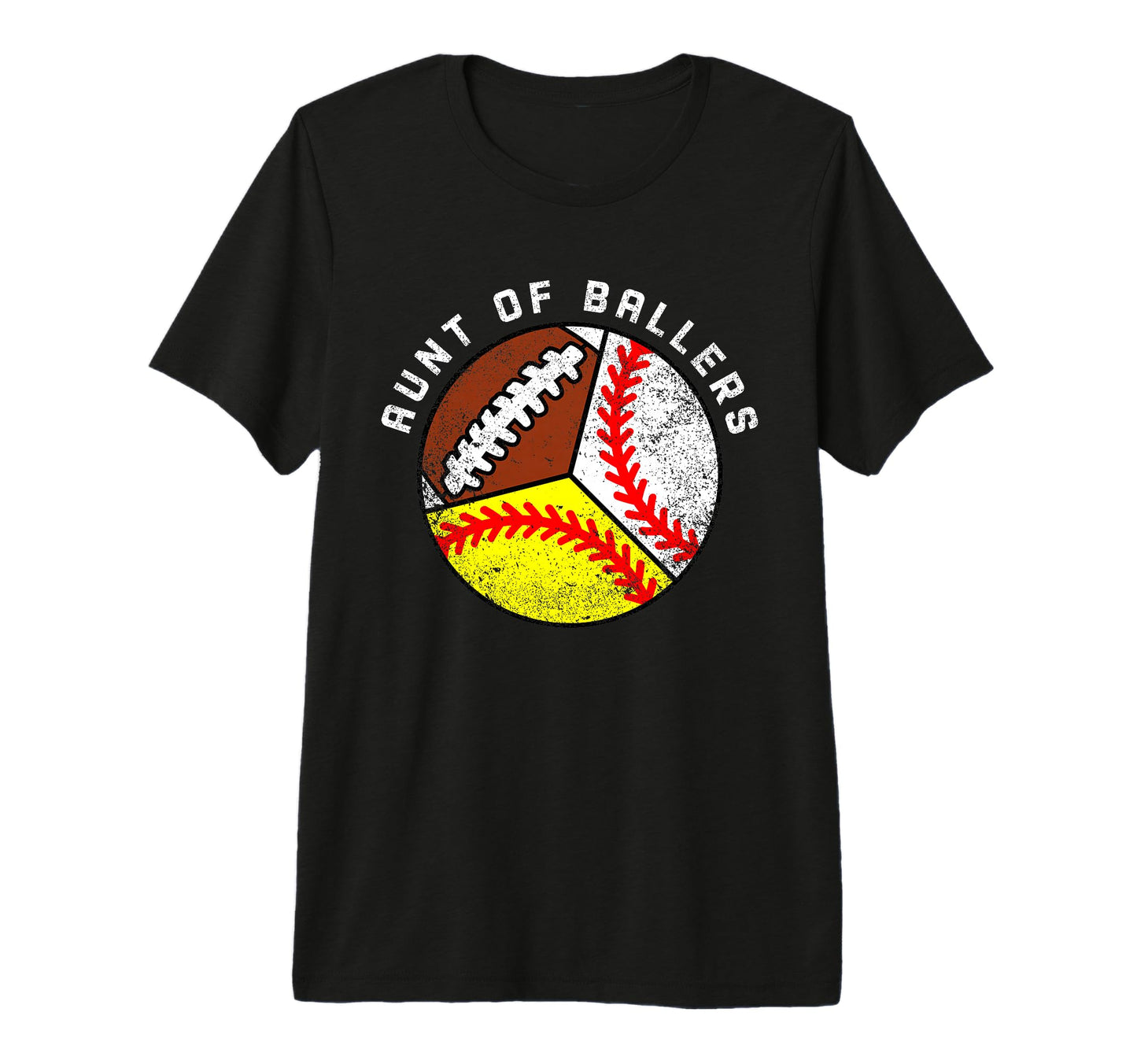 Aunt Ballers Funny Baseball Softball T-Shirt - Minimalist Print for Adults - T-Shirt, Sweatshirt, Hoodie