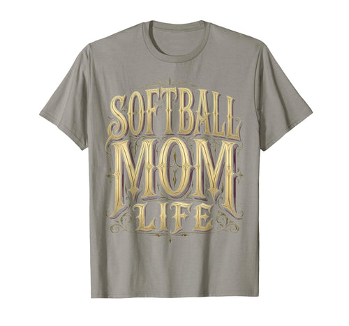Softball Mom Life Sports Moms T-Shirt - Trendy Graphic for Adults - T-Shirt, Sweatshirt, Hoodie