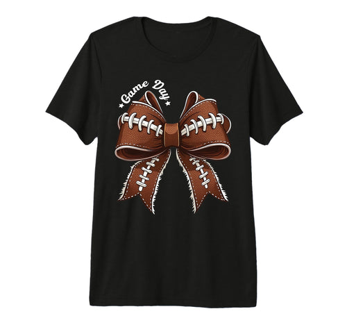 Game Day Football Coquette Bow T-Shirt - Custom Art Print for Adults - T-Shirt, Sweatshirt, Hoodie