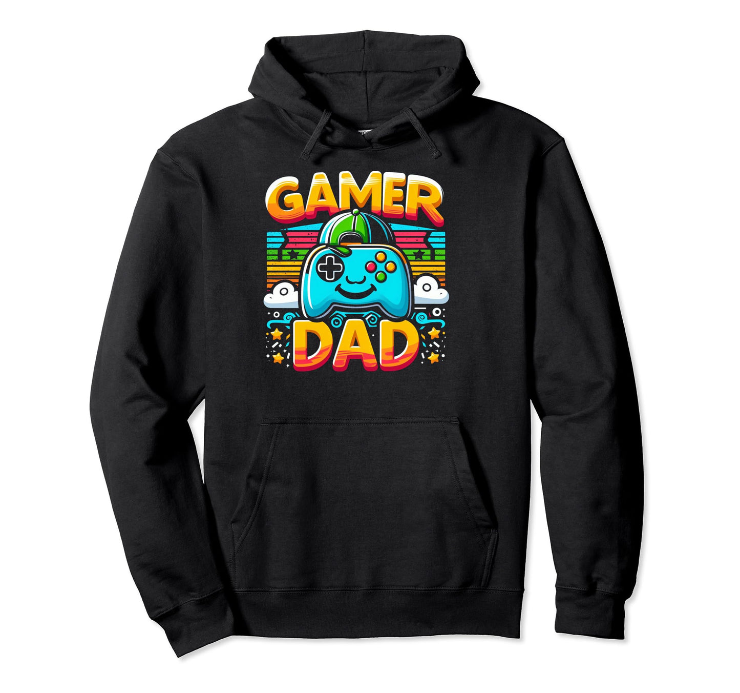Gamer Dad Game Controller Gaming Video Hoodie - Streetwear Style Men Women - T-Shirt, Sweatshirt, Hoodie