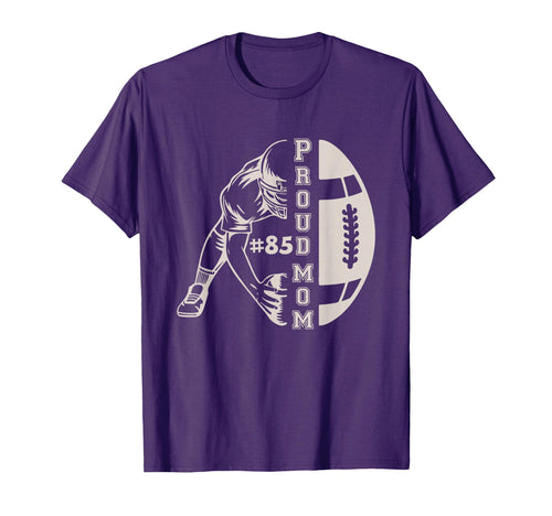 Customized Proud Football Mom Number T-Shirt - Custom Art Print Men Women - T-Shirt, Sweatshirt, Hoodie