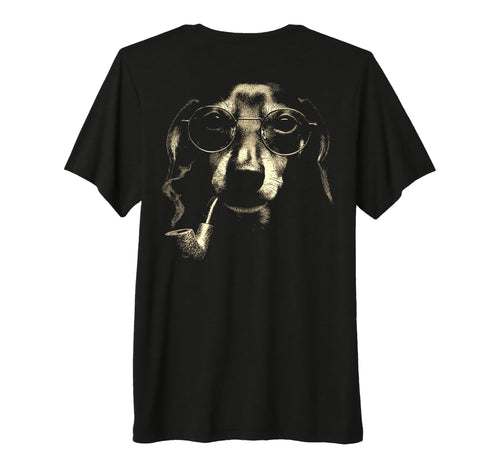 Dachshund Smoking Pipe Grunge Meme 90S T-Shirt - Unique Graphic Unisex - T-Shirt, Sweatshirt, Hoodie