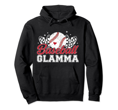 Baseball Glamma Grandma Glamma Hoodie - Aesthetic Graphic Men Women - T-Shirt, Sweatshirt, Hoodie