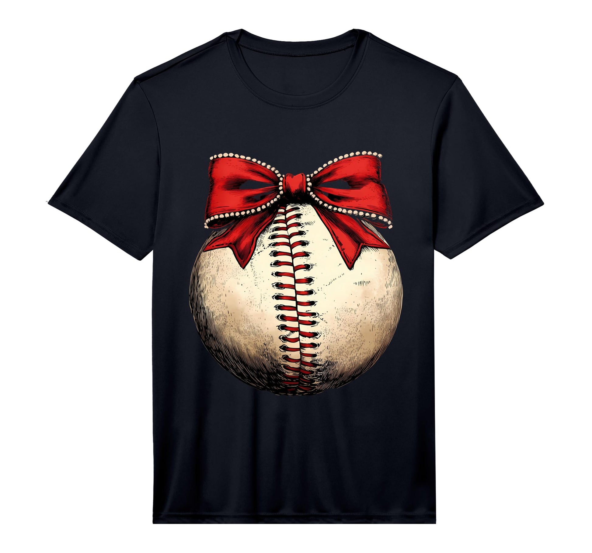 Baseball Coquette Bow Baseball Mom T-Shirt - Graphic Print for Adults - T-Shirt, Sweatshirt, Hoodie
