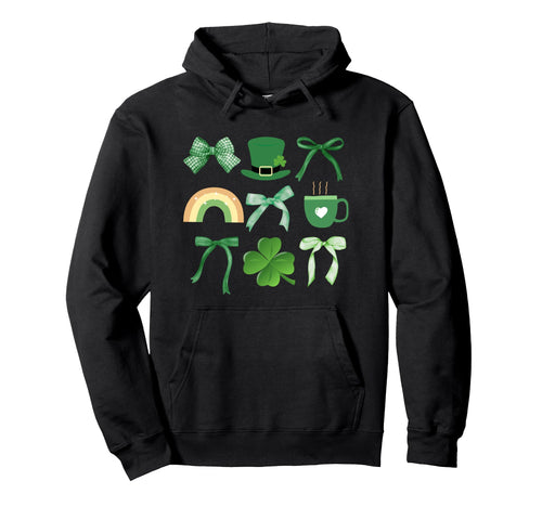 Rainbow Clover Leaf St Patricks Hoodie - Casual Everyday Wear for Adults - T-Shirt, Sweatshirt, Hoodie