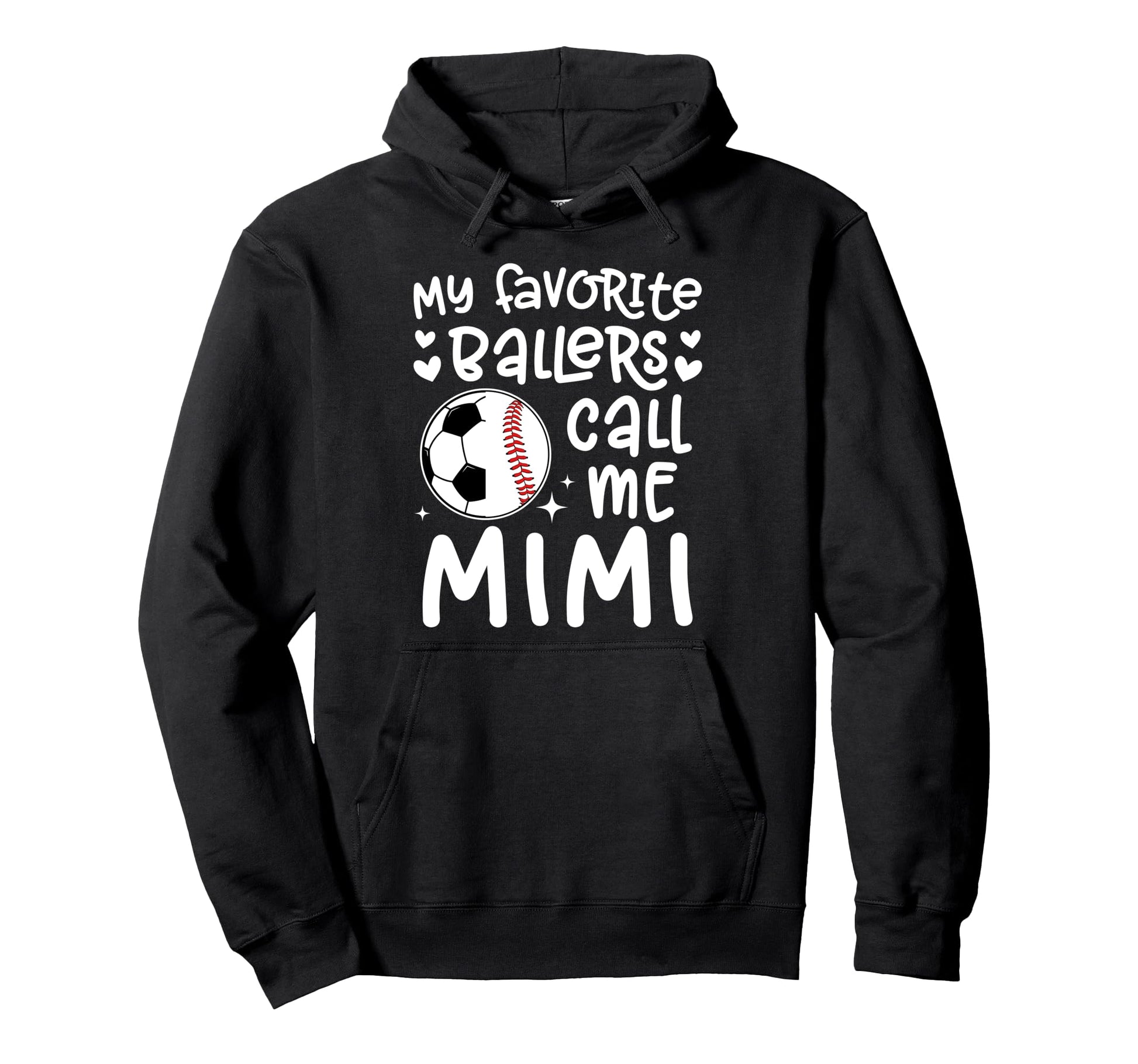 My Favorite Ballers Call Me Mimi Hoodie - Minimalist Print Men Women - T-Shirt, Sweatshirt, Hoodie