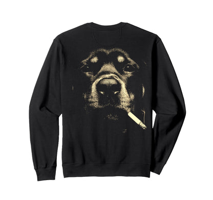 Rottweiler Smoking Cigarette Grunge Sweatshirt - Streetwear Style Unisex - T-Shirt, Sweatshirt, Hoodie