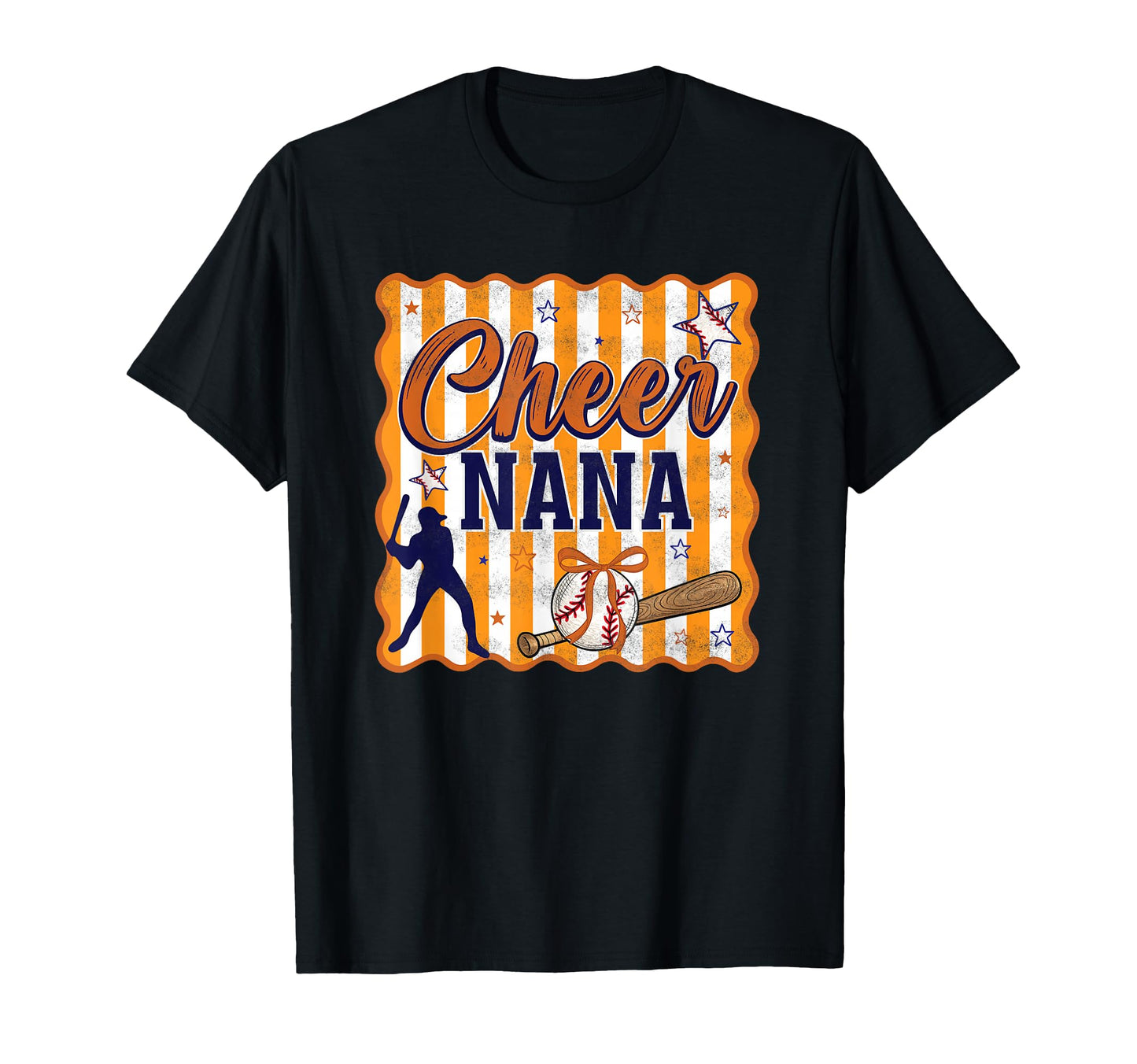 Preppy Stripe Orange Baseball Sport T-Shirt - Aesthetic Graphic Unisex - T-Shirt, Sweatshirt, Hoodie