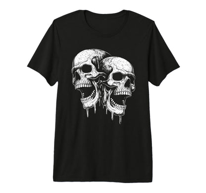 Screaming Skull Skulls Grunge 90S T-Shirt - Fun Novelty Design Men Women - T-Shirt, Sweatshirt, Hoodie