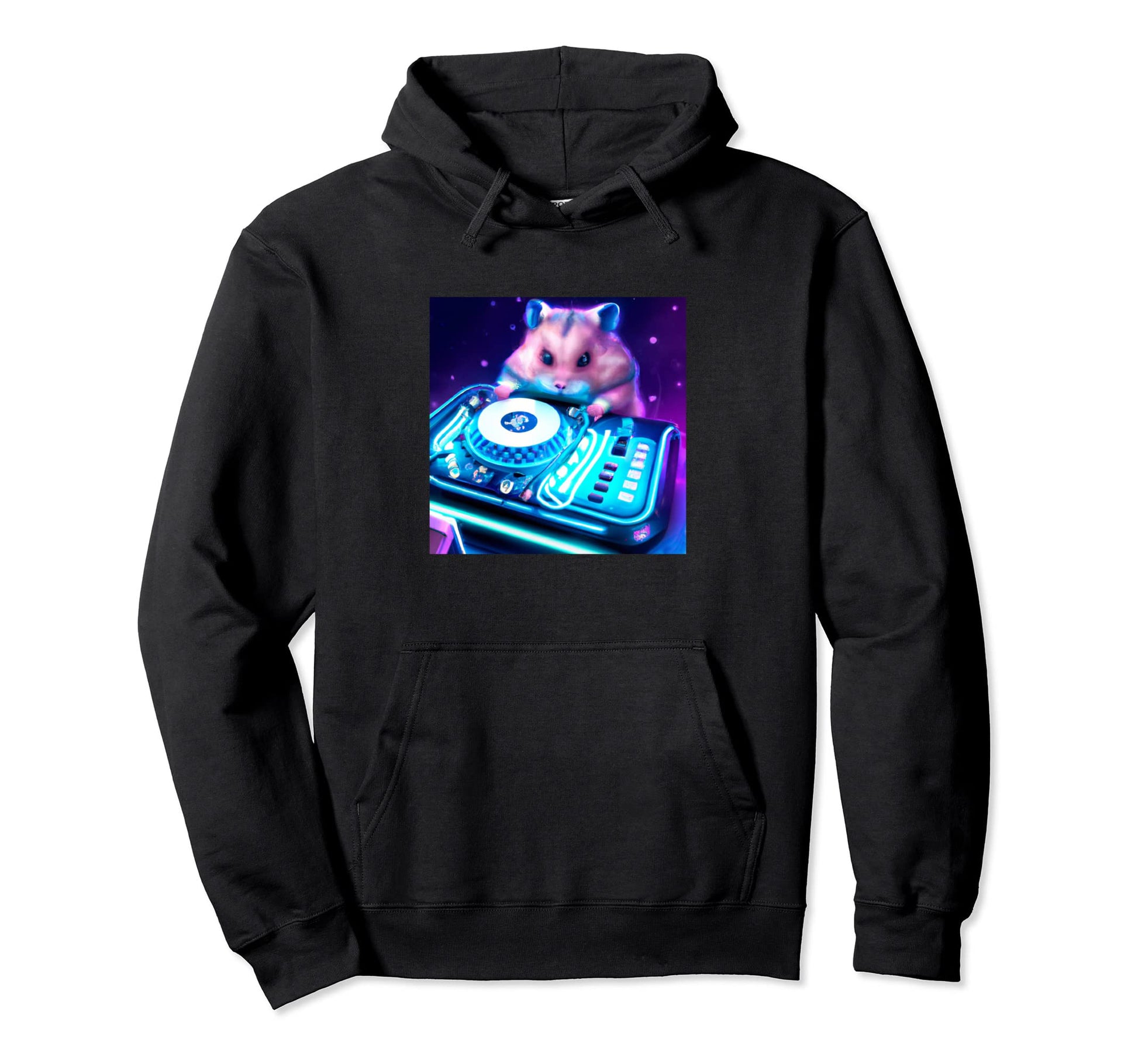 Hamster Vaporwave Dj Aesthetic Hoodie - Unique Graphic Men Women - T-Shirt, Sweatshirt, Hoodie