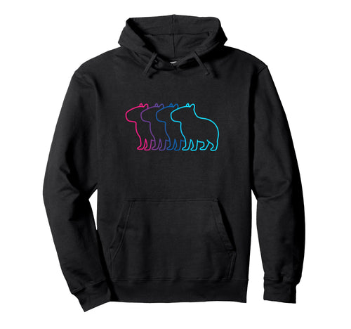 Capybara Silhouette Synthwave Hoodie - Streetwear Style Men Women - T-Shirt, Sweatshirt, Hoodie