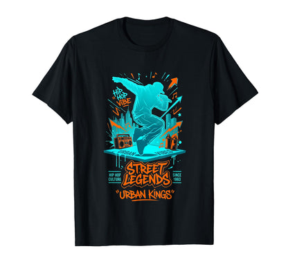 Old School Hip Hop Legends Break Dancer T-Shirt - Custom Art Print Unisex - T-Shirt, Sweatshirt, Hoodie