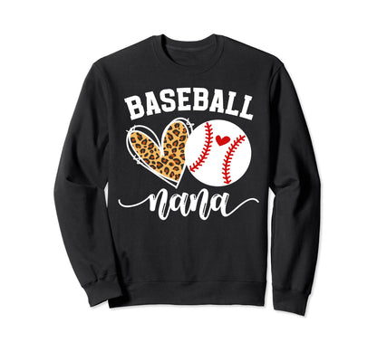Baseball Nana Proud Nana Baseball Sweatshirt - Novelty Apparel for Adults - T-Shirt, Sweatshirt, Hoodie