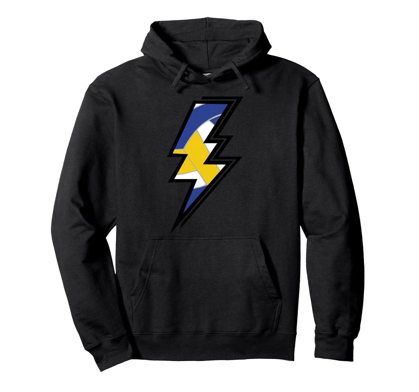 Volleyball Lightning Bolt Volleyball Mom Hoodie - Novelty Apparel Unisex - T-Shirt, Sweatshirt, Hoodie