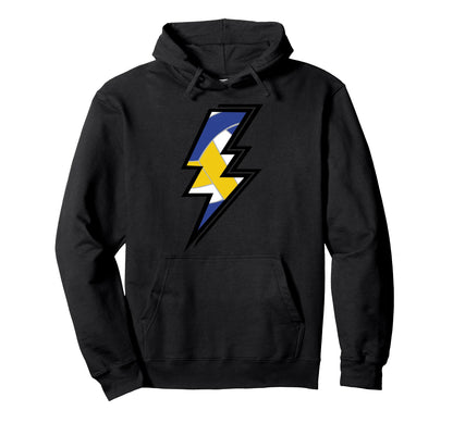 Volleyball Lightning Bolt Volleyball Mom Hoodie - Novelty Apparel Unisex - T-Shirt, Sweatshirt, Hoodie