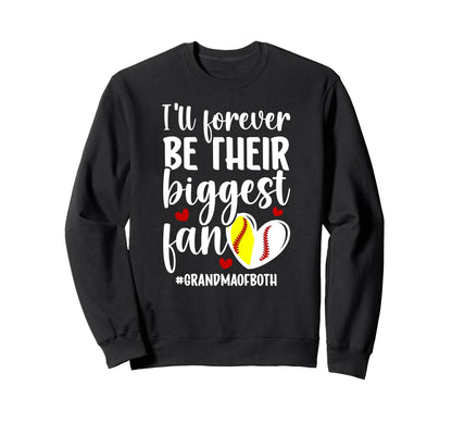 Their Biggest Fan Grandma Both Sweatshirt - Unique Graphic for Adults - T-Shirt, Sweatshirt, Hoodie