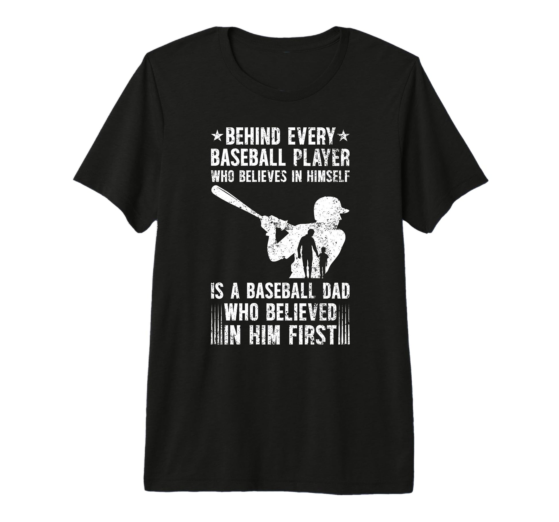 Mens Baseball Dad Proud Father T-Shirt - Custom Art Print Men Women - T-Shirt, Sweatshirt, Hoodie