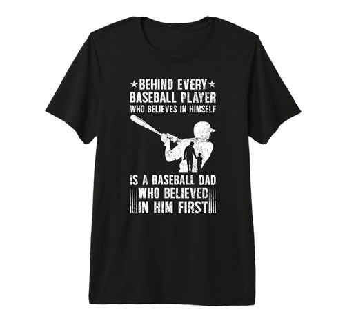 Mens Baseball Dad Proud Father T-Shirt - Custom Art Print Men Women - T-Shirt, Sweatshirt, Hoodie