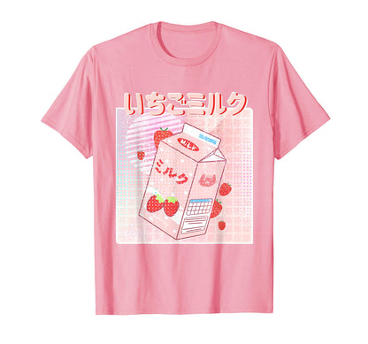 Strawberry Milk Carton 90S Otaku T-Shirt - Graphic Print for Adults - T-Shirt, Sweatshirt, Hoodie