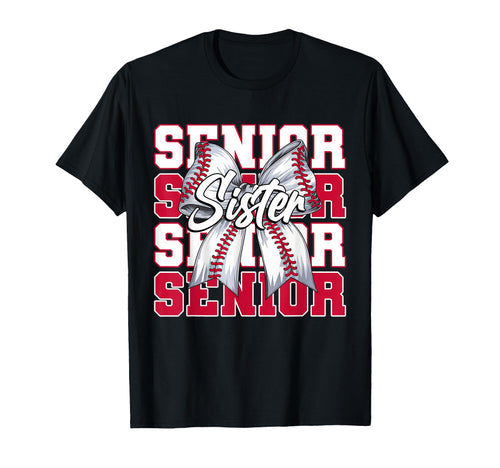 Baseball Sister Senior 2026 Coquette T-Shirt - Aesthetic Graphic Men Women - T-Shirt, Sweatshirt, Hoodie
