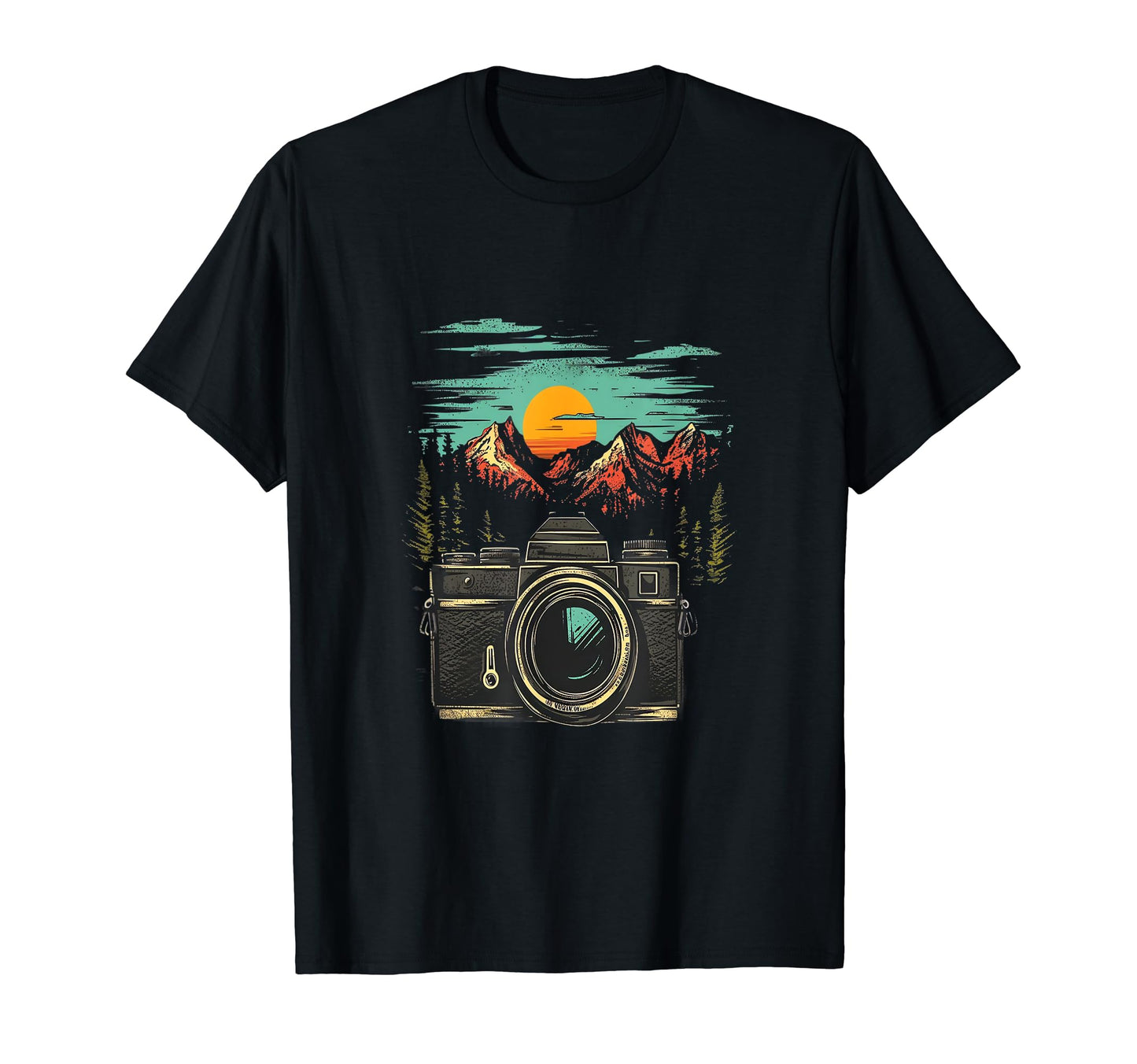 Photography Camera Mountain Nature T-Shirt - Aesthetic Graphic for Adults - T-Shirt, Sweatshirt, Hoodie