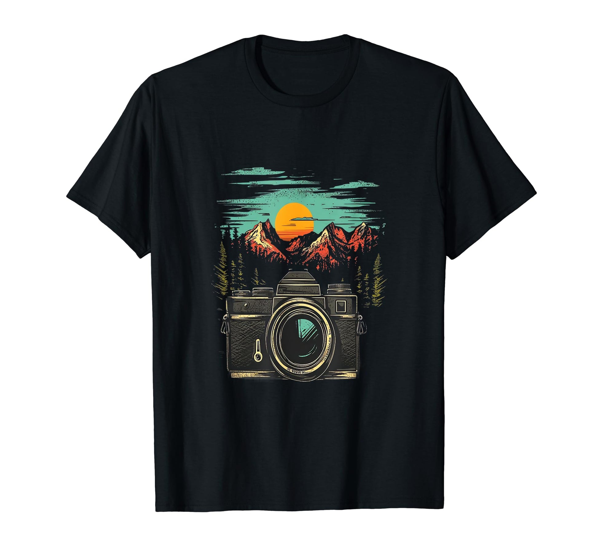 Photography Camera Mountain Nature T-Shirt - Aesthetic Graphic for Adults - T-Shirt, Sweatshirt, Hoodie