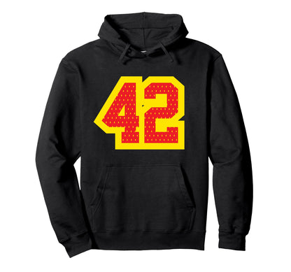 42 Jersey Athletic Varsity Sports Hoodie - Minimalist Print Unisex - T-Shirt, Sweatshirt, Hoodie