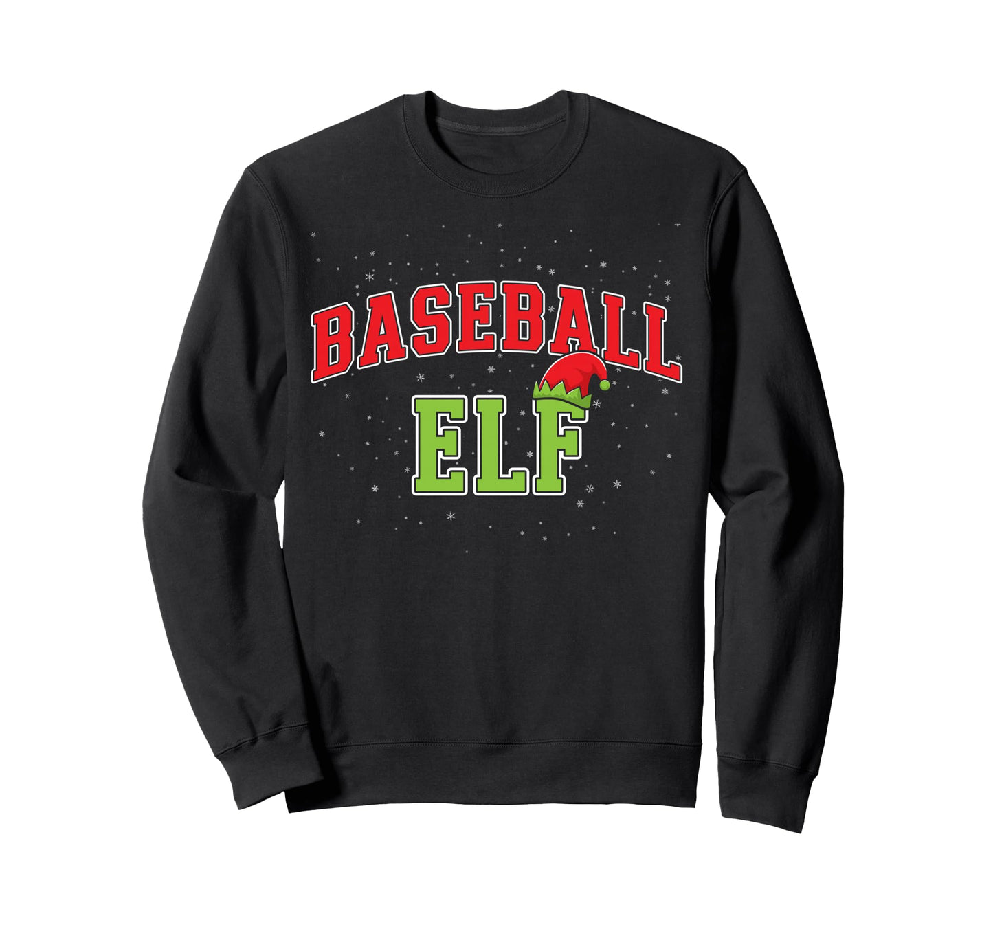 Baseball Elf Family Matching Sweatshirt - Casual Everyday Wear Men Women - T-Shirt, Sweatshirt, Hoodie